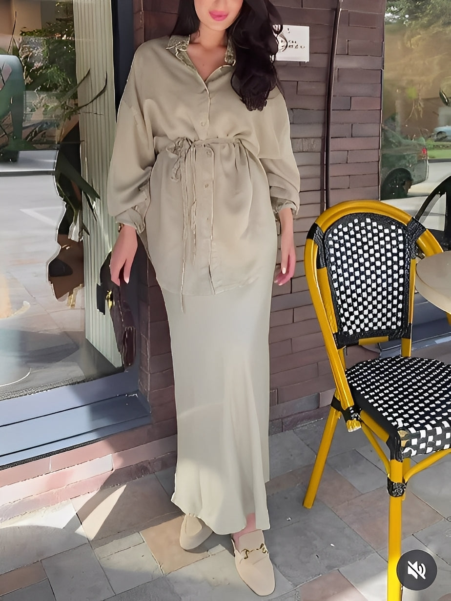 Amara | Long-Sleeved Shirt and Skirt Set