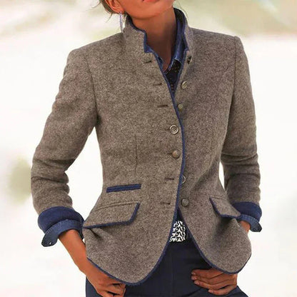 Valery | High Collar Cardigan Jacket