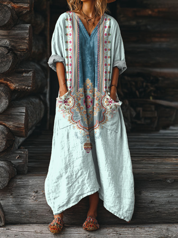 Ophira | Vintage Boho Dress with Pockets
