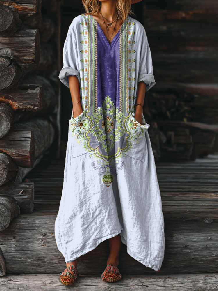 Ophira | Vintage Boho Dress with Pockets