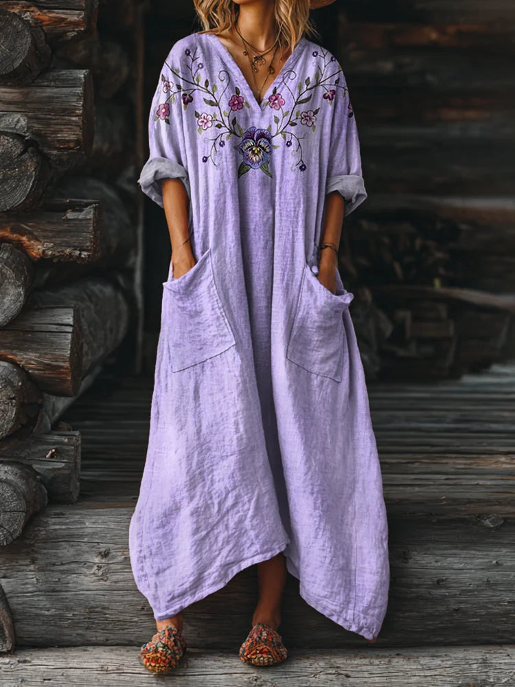 Ophira | Vintage Boho Dress with Pockets