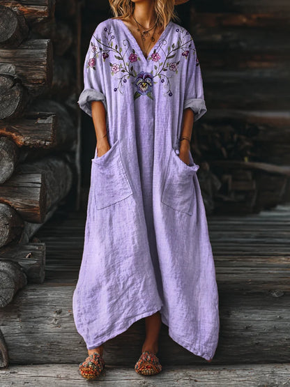 Ophira | Vintage Boho Dress with Pockets