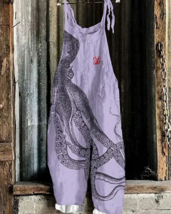 Marini | Wide Octopus Print Jumpsuit