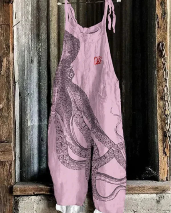 Marini | Wide Octopus Print Jumpsuit