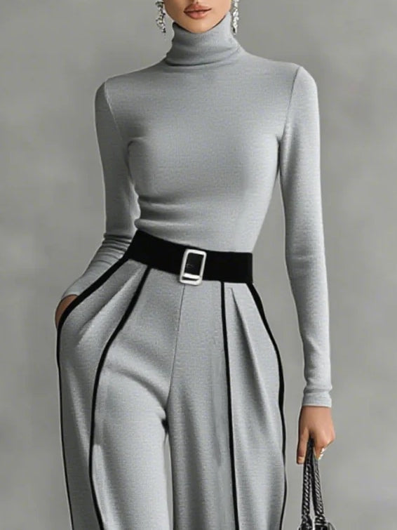 Vivienne | Elegant Belted Two-Piece Set