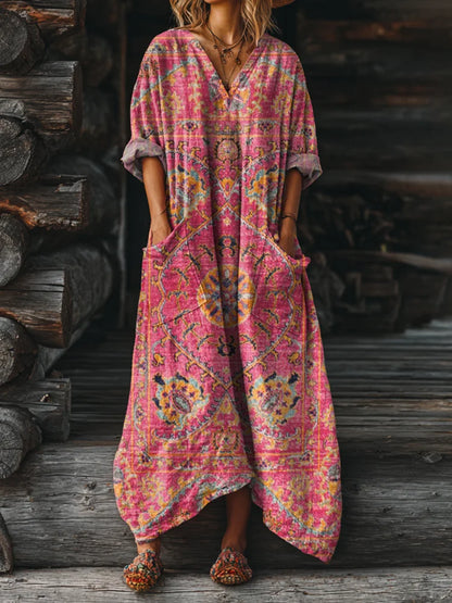 Ophira | Vintage Boho Dress with Pockets