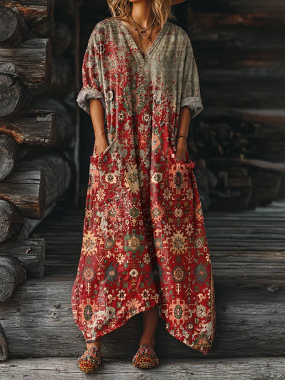 Ophira | Vintage Boho Dress with Pockets