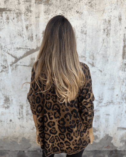 Elvéra | Women’s Casual Top with Leopard Print