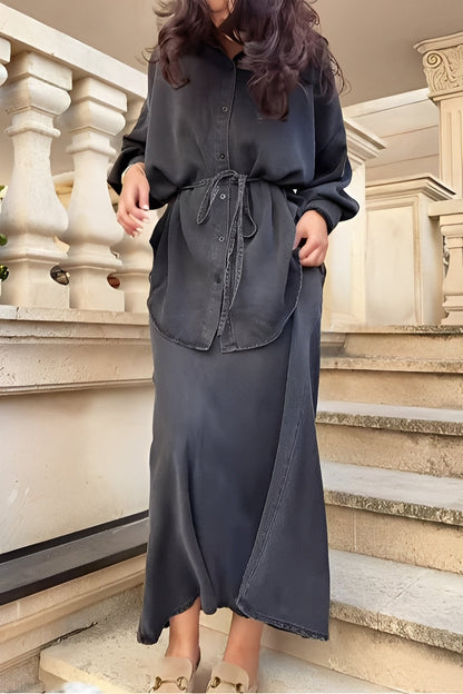 Amara | Long-Sleeved Shirt and Skirt Set