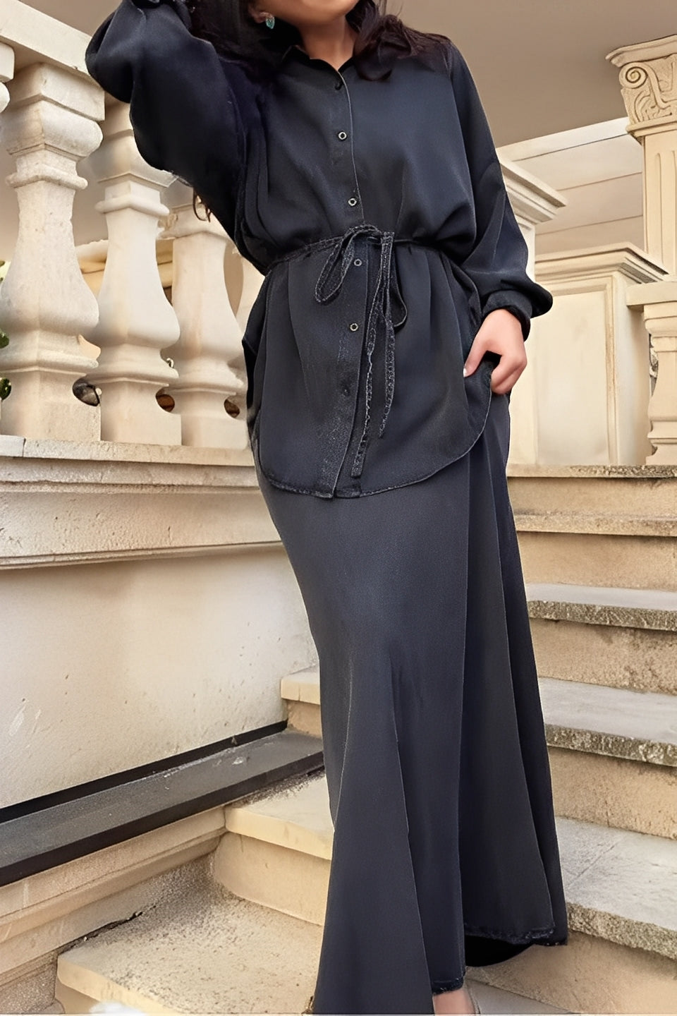 Amara | Long-Sleeved Shirt and Skirt Set