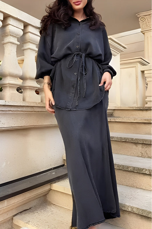 Amara | Long-Sleeved Shirt and Skirt Set